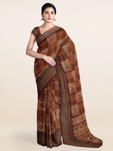

Pothys Brown Ethnic Motifs Printed Saree