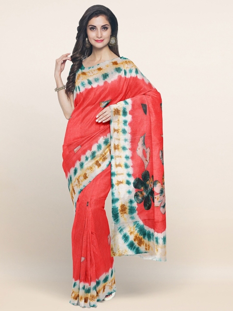 

Pothys Pink & Green Pure Cotton Saree