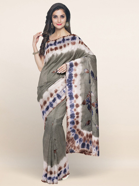

Pothys Grey & Blue Abstract Printed Pure Cotton Saree