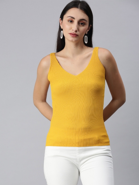 

SHECZZAR Mustard Yellow Solid Top