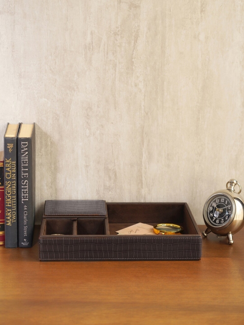 

Pure Home and Living Brown Textured Valet Tray