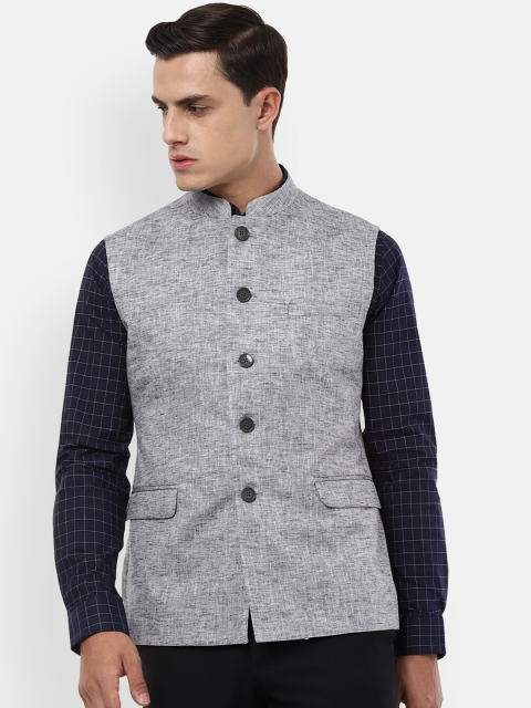 

Van Heusen Men Grey Nehru Jackets