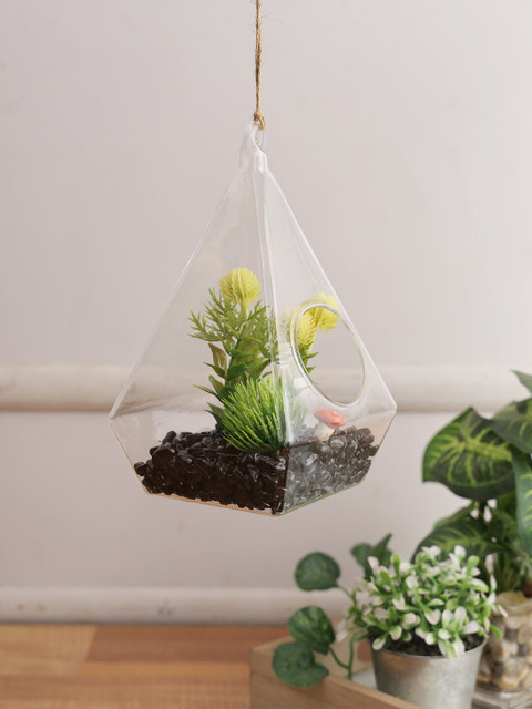 

TAYHAA Yellow & Green Artificial Bonsai Plant with Hanging Pot