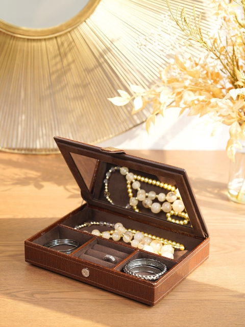 

Pure Home and Living Brown Self- Design Jewellery Organiser