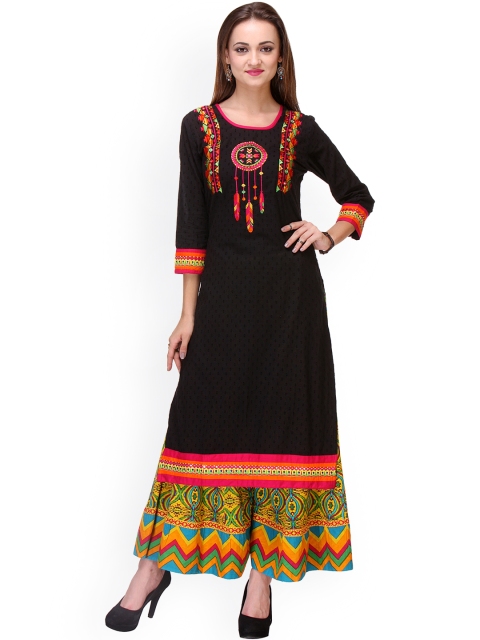 

Varanga Black Embroidered Kurta With Palazzo