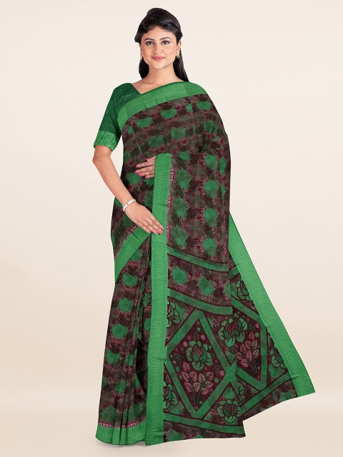 

Pothys Purple & Green Floral Saree