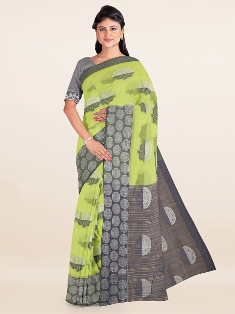

Pothys Green & Grey Woven Design Saree
