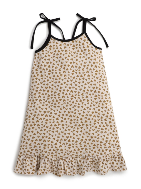 

Hopscotch Girls Brown Printed Nightdress