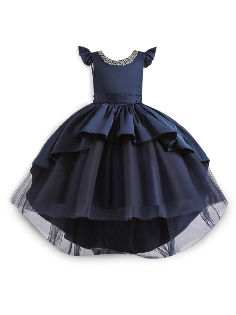 

Hopscotch Blue Embellished Fit and Flare Dress