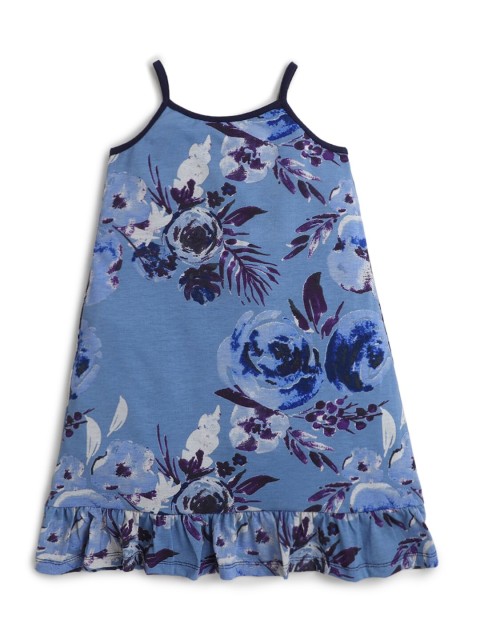 

Hopscotch Girls Blue Printed Nightdress