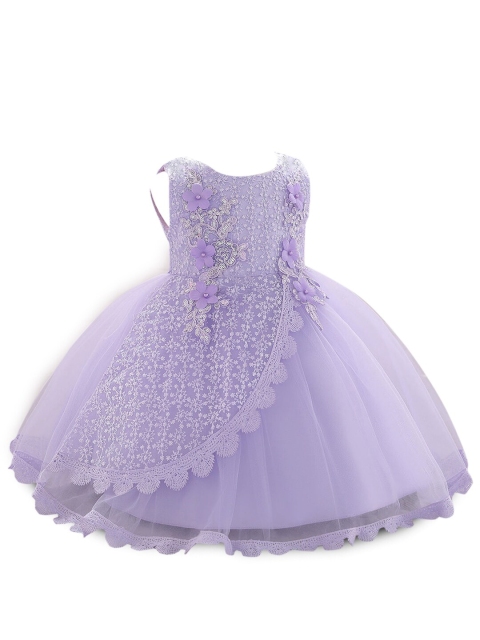 

Hopscotch Lavender & White Embellished Dress