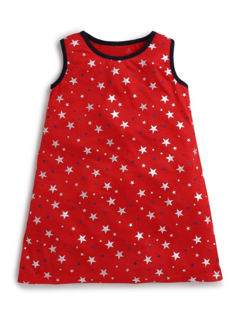 

Hopscotch Red Floral A-Line Dress