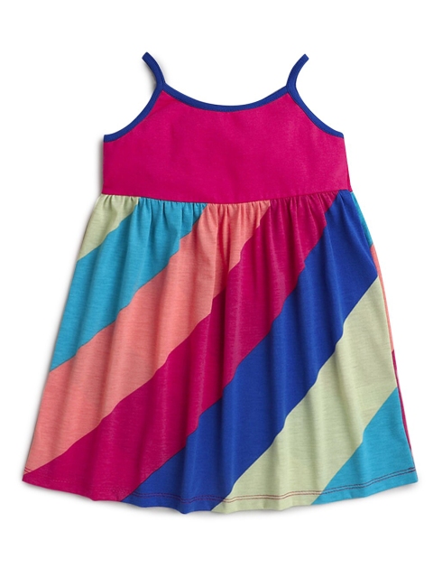 

Hopscotch Girls Magenta & Blue Strappy Pure Cotton Dress