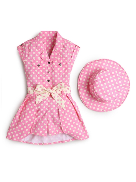 

Hopscotch Pink & Yellow Shirt Dress With Hat