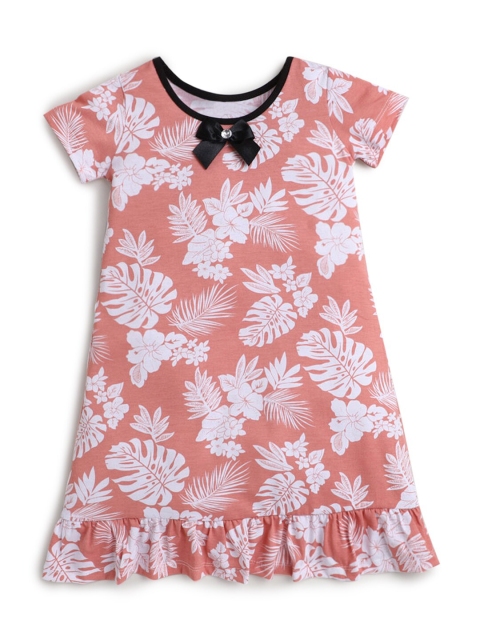 

Hopscotch Girls Pink Printed Nightdress