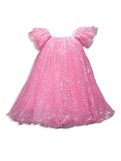 

Hopscotch Girls Pink Embellished A-Line Dress