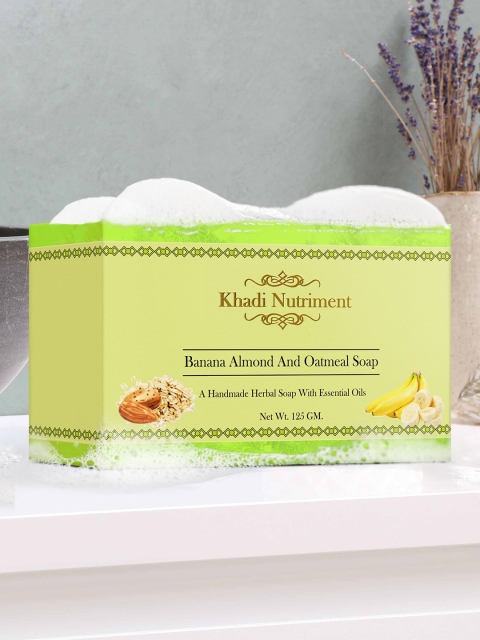

Nutriment Set Of 8 Banana Almond And Oatmeal Soap 875gm, Green