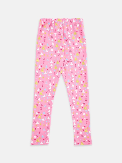 

Pantaloons Junior Girls Pink Printed Ankle-Length Leggings
