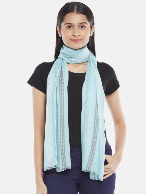 

Honey by Pantaloons Women Blue Striped Scarf