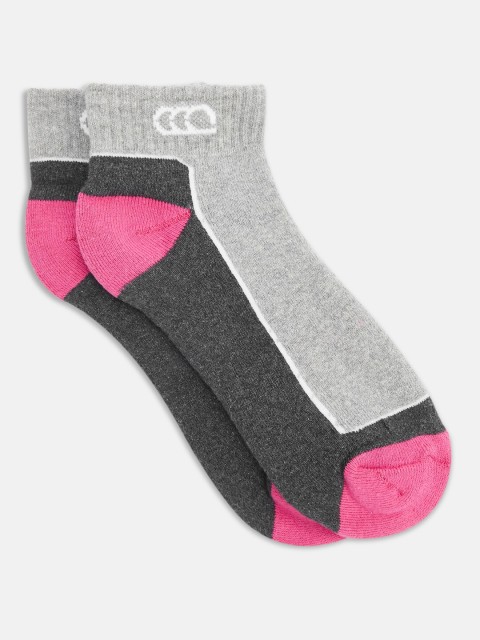 

Ajile by Pantaloons Women Grey & Pink Colourblocked Socks