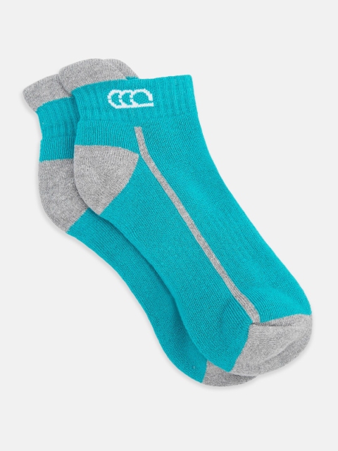 

Ajile by Pantaloons Women Turquoise Blue & Grey Colourblocked Ankle-Length Socks