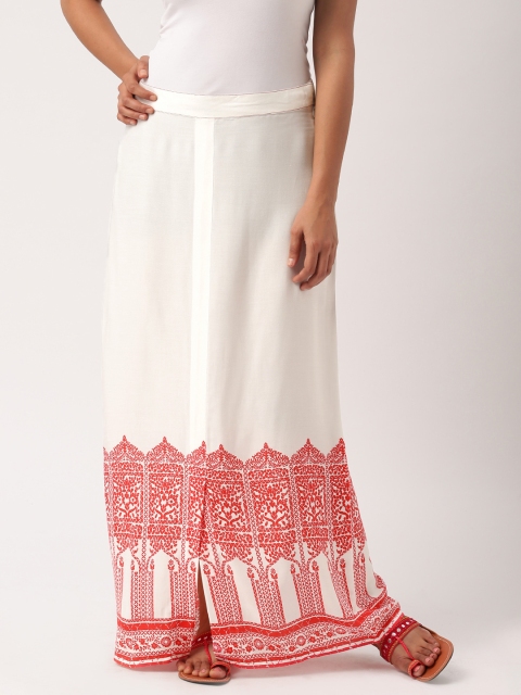 

IMARA by White & Red Printed Maxi Skirt