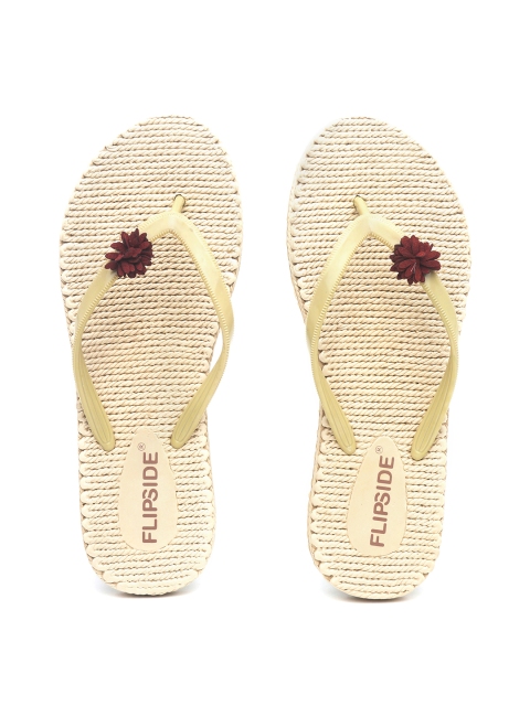 

Flipside Women Beige Solid Thong Flip-Flops