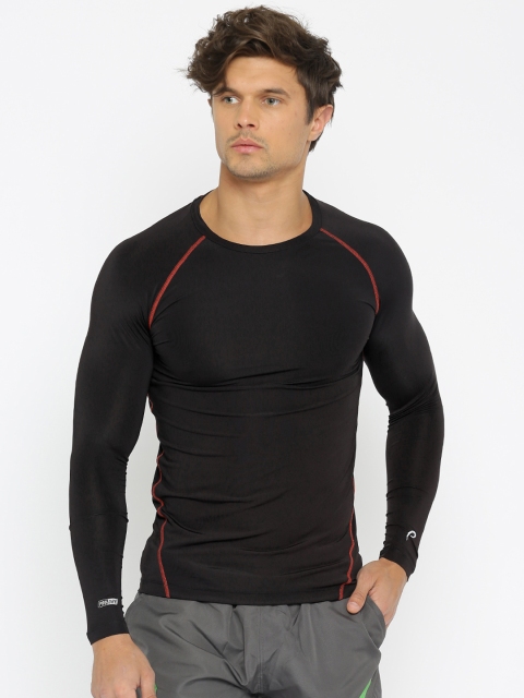 

Proline Active Black Solid Round Neck T-shirt