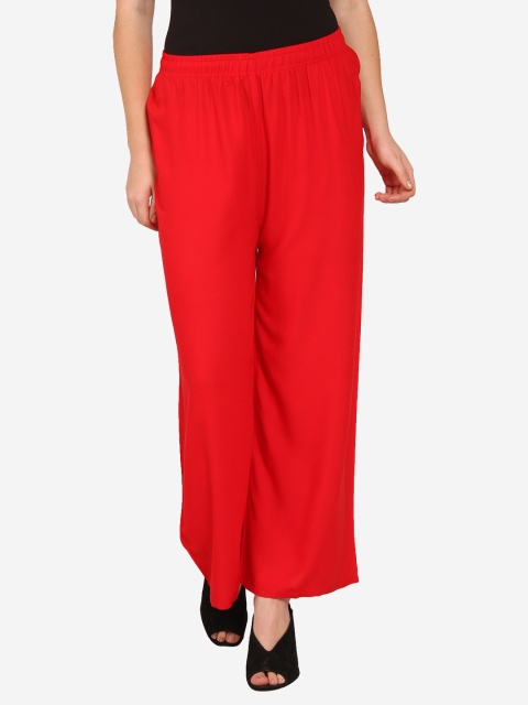 

Innocence Women Red Knitted Palazzos