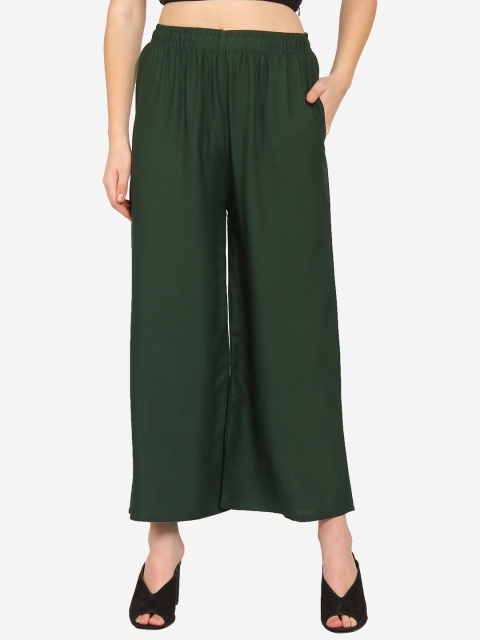 

Innocence Women Green Knitted Palazzos