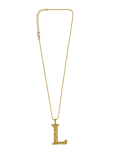 

Queen Be Women Gold-Toned L Pendent Necklace