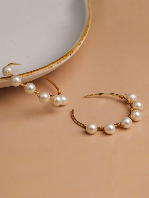 

Queen Be Gold-Plated Contemporary Hoop Earrings