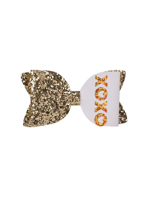 

Aye Candy Girls Gold & White Embellished XOXO Bow Hair Clip