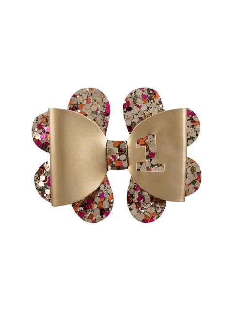 

Aye Candy Girls Gold & Pink-Toned Printed Alligator Hair Clip