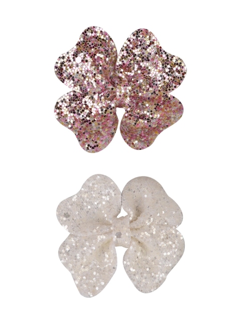 

Aye Candy Girls White & Pink Set of 2 Glittery Alligator Hair Clip