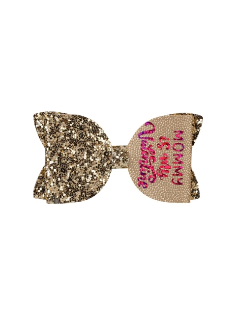 

Aye Candy Girls Gold-Toned Embellished Mommy is my Valentine Bow Alligator Hair Clip