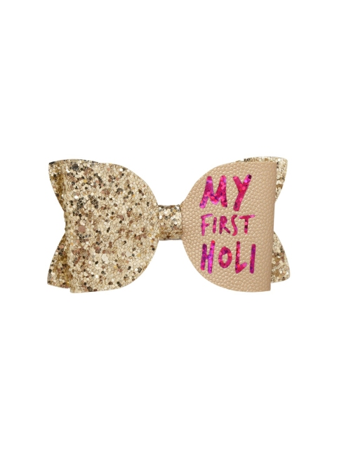 

Aye Candy Girls Gold-Toned & Pink Embellished Alligator Hair Clip