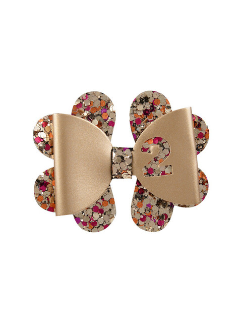 

Aye Candy Girls Gold-Toned & Orange Embellished Alligator Hair Clip