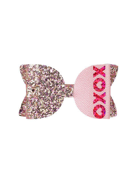 

Aye Candy Girls Pink Embellished Bow Shaped Alligator Hair Clips