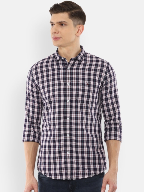 

Louis Philippe Jeans Men Black Slim Fit Checked Cotton Casual Shirt
