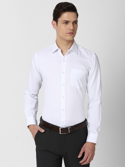 

Van Heusen Men White Solid Slim Fit Cotton Formal Shirt