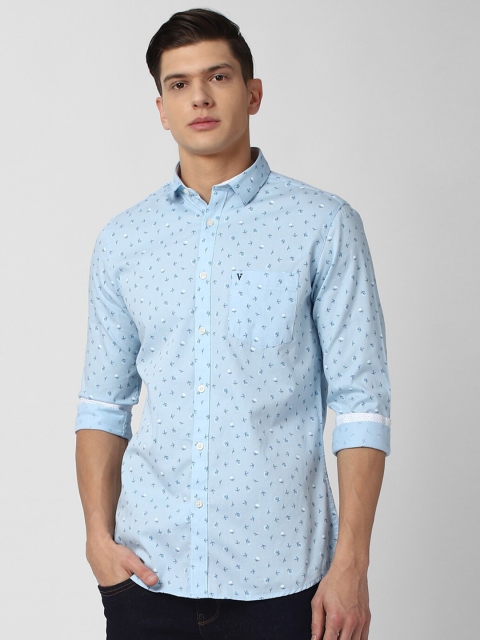 

Van Heusen Sport Men Blue Slim Fit Printed Cotton Casual Shirt