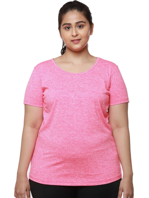 

STUDIOACTIV Women Pink V-Neck T-shirt