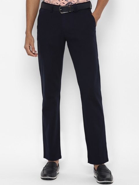 

Allen Solly Men Navy Blue Solid Trousers