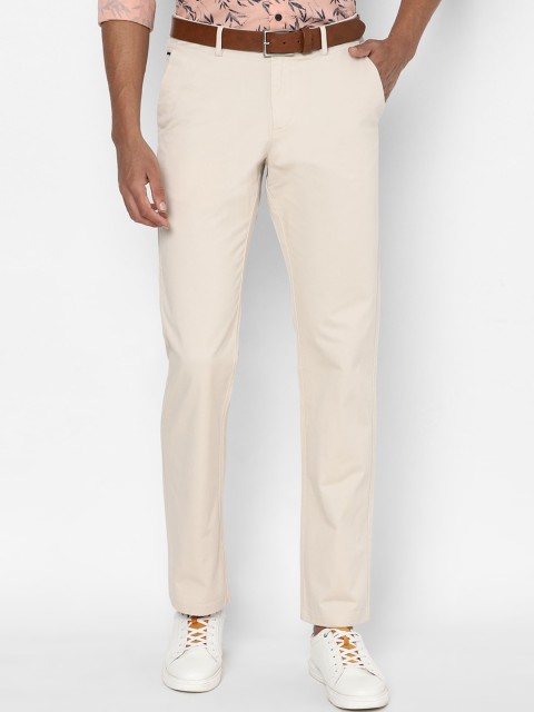 

Allen Solly Men Cream-Coloured Slim Fit Trousers