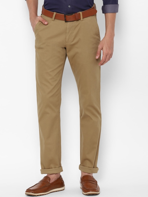 

Allen Solly Men Khaki Slim Fit Solid Cotton Trousers