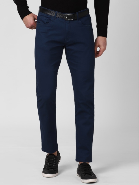 

Peter England Casuals Men Navy Blue Slim Fit Regular Trousers