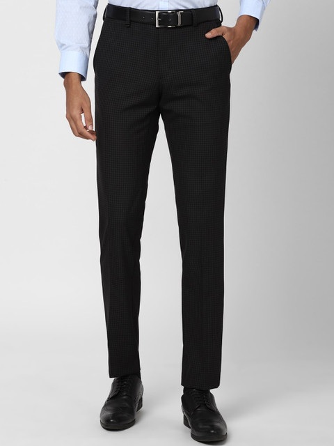 

Van Heusen Men Black Slim Fit Trousers
