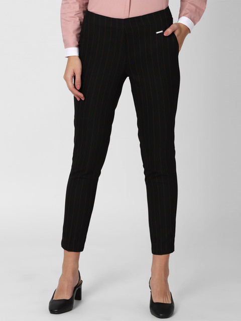 

Van Heusen Woman Black Striped Trousers