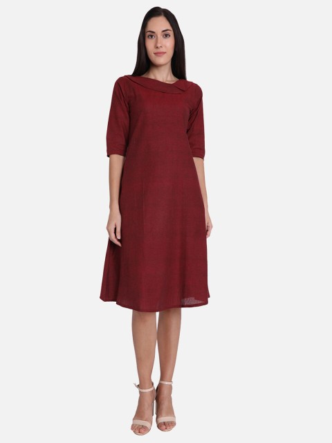 

SALWAR STUDIO Maroon A-Line Dress